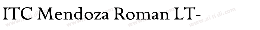 ITC Mendoza Roman LT字体转换